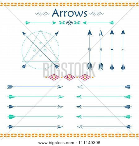 Set Of Different Vector Arrows