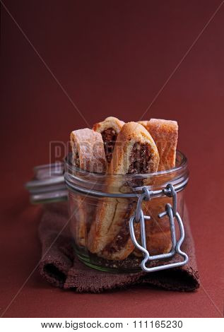 Italian Biscotti Cookies With Nuts And Chocolate