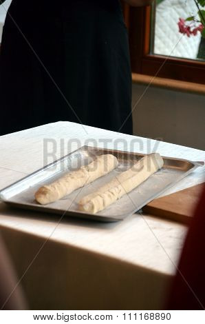 Loaf Of Home Made Bread On A Table