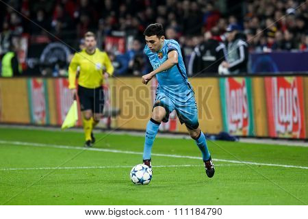 Munir El Haddadi During The Uefa Champions League Game Between Bayer 04 Leverkusen Vs Barcelona At B
