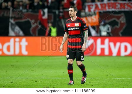 Roberto Hilbert During The Uefa Champions League Game Between Bayer 04 Leverkusen Vs Barcelona At Ba
