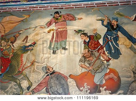 Mural in the Dalongdong Baoan Temple