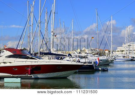 Luxury yachts in Vilamoura Marina