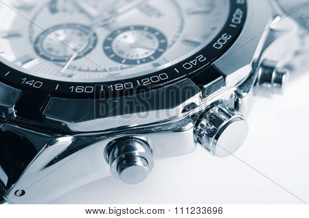 Nickel-plated watch.