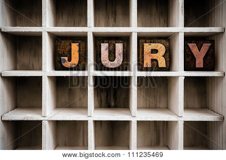 Jury Concept Wooden Letterpress Type In Drawer
