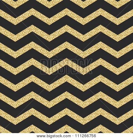 Classic chevron stripe glitter shimmer seamless vector pattern.