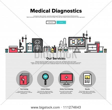 Medical Diagnostics Flat Line Web Graphics