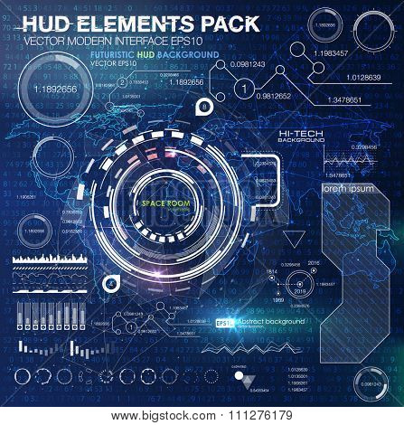HUD background outer space. infographic elements. futuristic user interface. Vector science Polygonal background. Futuristic HUD background. Vector science abstract matrix background binary code