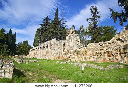 Daphni monastery in Athens Greece