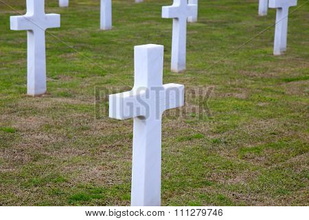 Nettuno - April 06: Tombs, American War Cemetery Of The American Military Cemetery Of Nettuno In Ita