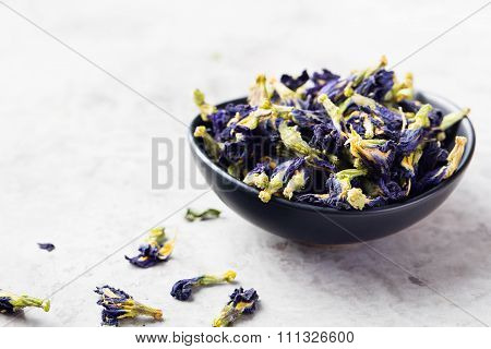 Butterfly pea tea Anchan Stone background