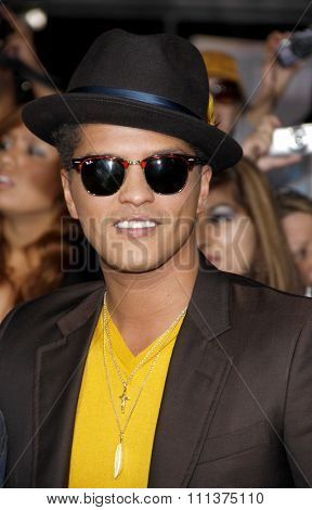 LOS ANGELES, USA - NOVEMBER 14: Bruno Mars at the Los Angeles Premiere of 