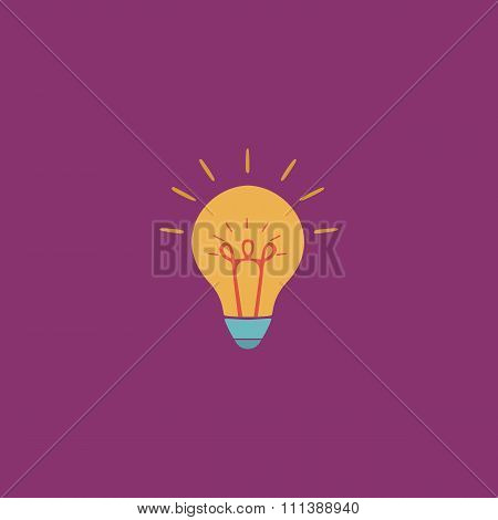 Light bulb vector icon