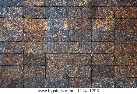 Laterite Brick Wall Texture. Antique Laterite Brick Wall