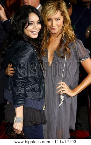 Ashley Tisdale and Vanessa Hudgens attend the DVD Release Premiere of 