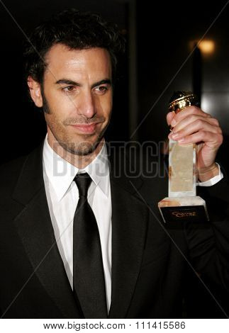 Sacha Baron Cohen attends the 2007 Paramount Pictures Golden Globe Award After-Party held at the Beverly Hilton Hotel in Beverly Hills, California, on January 15, 2007. 