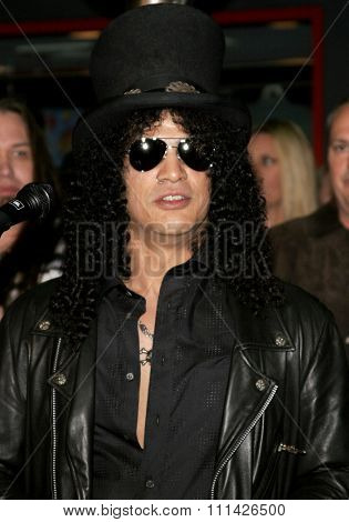 Slash, Ronnie James Dio and Terry Bozzio Inducted into Hollywood's RockWalk held at the Hollywood's Guitar Center RockWalk in Hollywood, CA on 01/17/07.