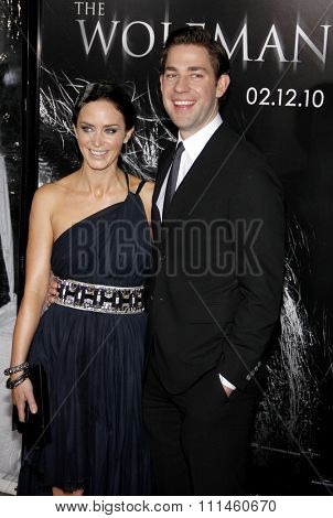February 9, 2010. Emily Blunt and John Krasinski at the Los Angeles premiere of 