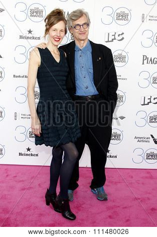 Wim Wenders and Donata Wenders at the 2015 Film Independent Spirit Awards held at the Santa Monica Beach in Santa Monica on February 21, 2015. 