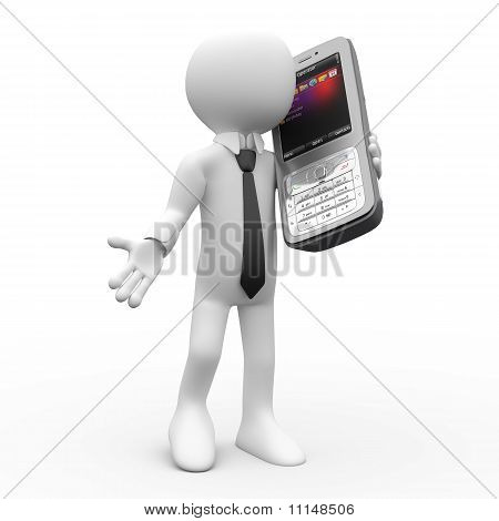 Hombre hablando por teléfono móvil