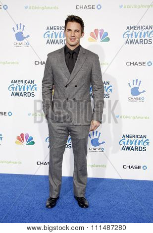 Matt Lanter at the 2012 American Giving Awards held at the Pasadena Civic Auditorium in Pasadena on Decmber 7, 2012. 