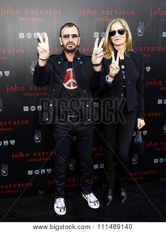 Ringo Starr and Barbara Bach at the John Varvatos #PeaceRocks Ringo Starr Private Concert  held at the John Varvatos in Los Angeles on September 21, 2014.