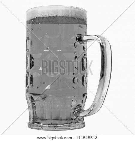 Black And White German Beer Glass