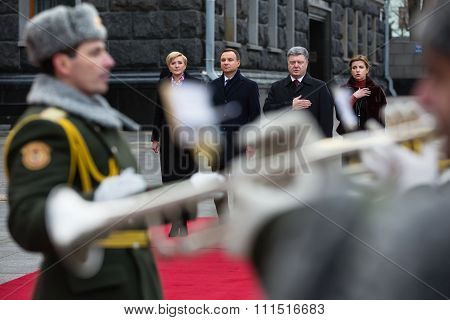Petro Poroshenko And Andrzej Duda. Meeting In Kiev.