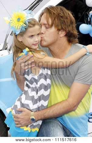 Larry Birkhead and Dannielynn Birkhead at the Los Angeles premiere of 