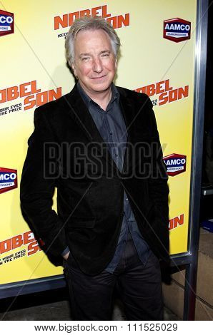 Alan Rickman at the Los Angeles premiere of 'Nobel Son' held at the Egyptian Theatre in Hollywood on December 2, 2008.