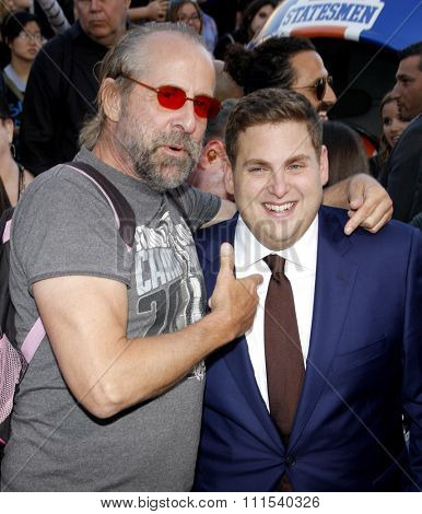 Peter Stormare and Jonah Hill at the Los Angeles premiere of 