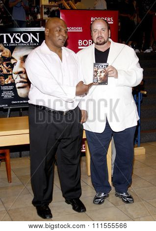 James Toback and Mike Tyson promotes the Blu-ray and DVD 'Tyson' held at the Borders in Hollywood, USA on August 18, 2009.