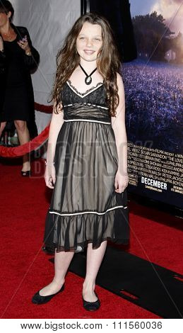 HOLLYWOOD, CA - DECEMBER 07, 2009: Stefania Owen at the Los Angeles premiere of 'The Lovely Bones' held at the Grauman's Chinese Theater in Hollywood, USA on December 7, 2009.