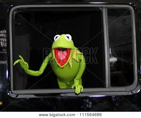 HOLLYWOOD, CA  - NOVEMBER 12, 2011. Kermit The Frog at the World premiere of 'The Muppets' held at El Capitan Theater in Hollywood, USA on November 12, 2011.