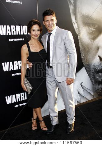 HOLLYWOOD, CA - SEPTEMBER 06, 2011: Frank Grillo and Wendy Moniz at the Los Angeles premiere of 'Warrior' held at the ArcLight Cinemas in Hollywood, USA on September 6, 2011.
