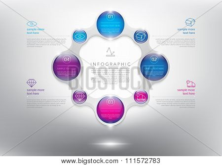 Infographic template for 4 options.