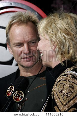 Sting attends The DreamWorks SKG and Sony Pictures Premiere of 
