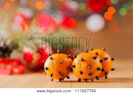 New Year Decoration On Table