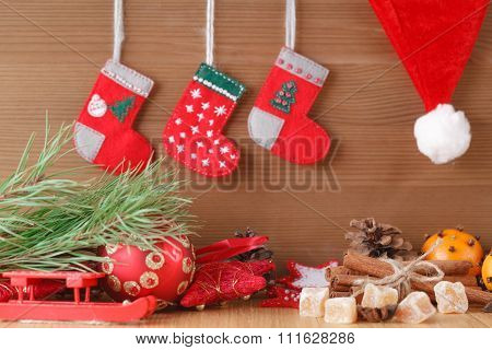 New Year Decoration On Table