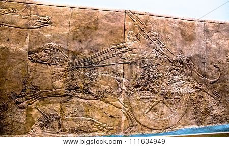 King Hunt Relief From Palace Of Assurbanipal In Nineveh