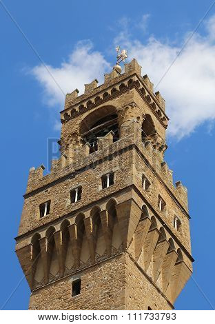 Old Palace Tower In Florence Italy