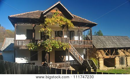 Old Village Museum Houses in Transylvania, Romania