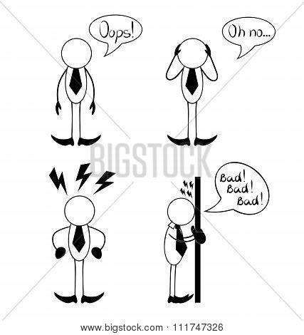 Unhappy desperate businessman