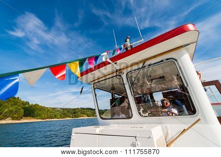 Niedzica - Czorsztyn, Poland - Wheelhouse Of Touris Boat