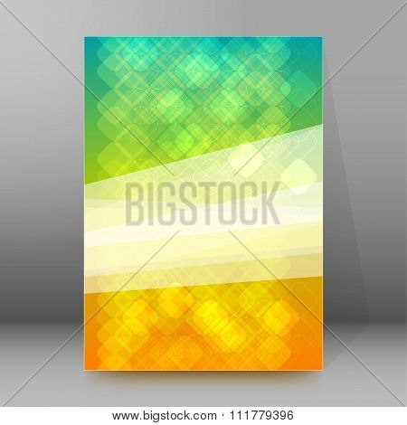 Abstract Mosaic Background Brochure Cover Page Layout