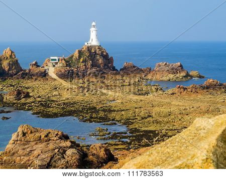 Lighthouse on the rocky coast