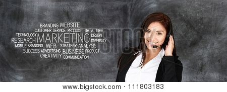 Confident businesswoman who is ready for work