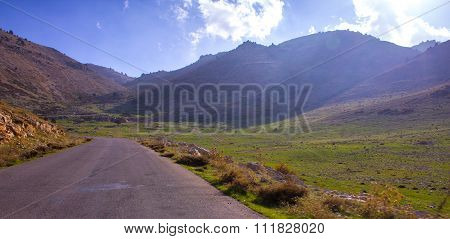 Lebanese landscape and highway