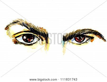 Attractive Hazel Male Eyes