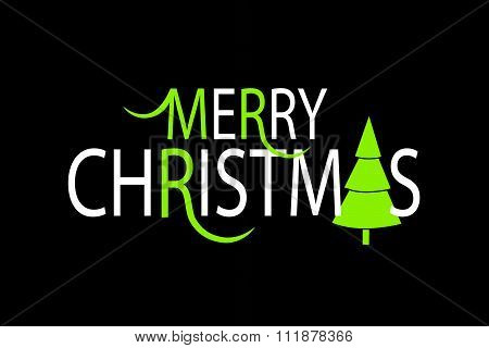 Flat Design Style Christmas Card